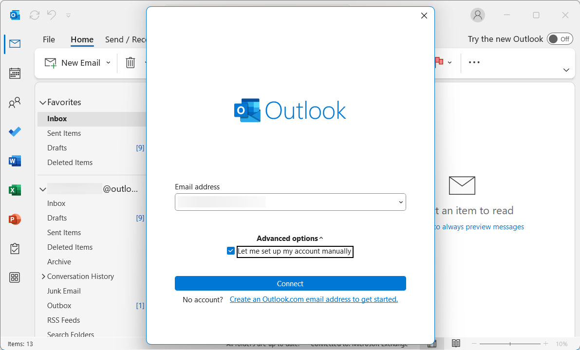 enter yahoo details to import yahoo mail folders to outlook