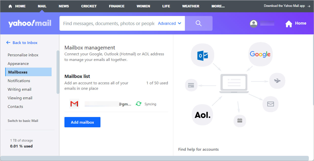 select mailboxes