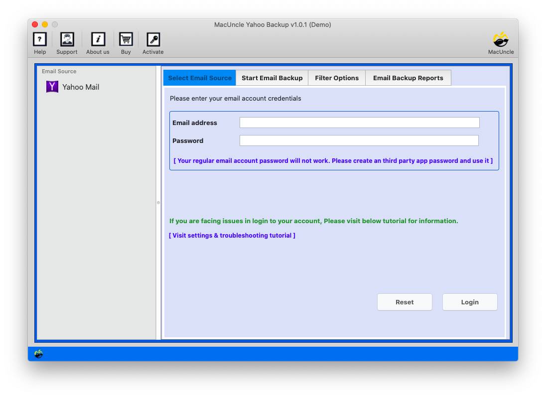 setting for yahoo mail on mac