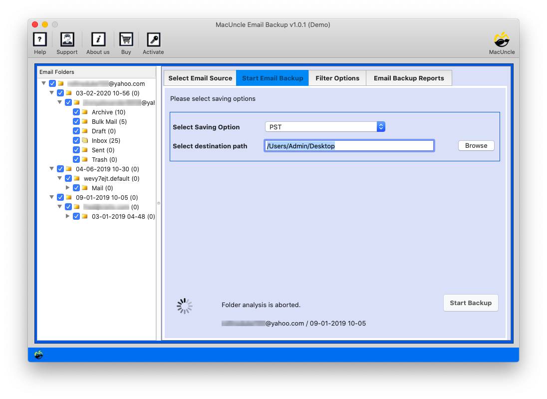 select mbox as saving option to transfer icloud email to thunderbird