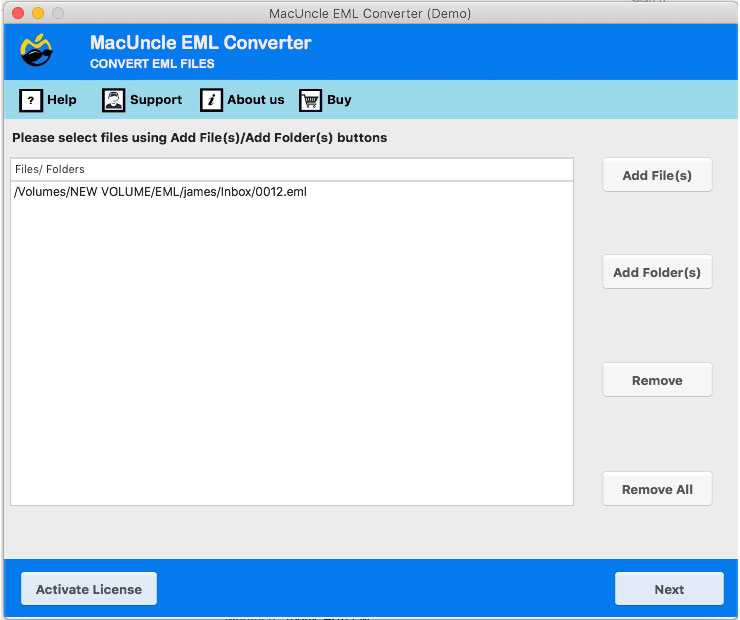 check the uploaded eml files