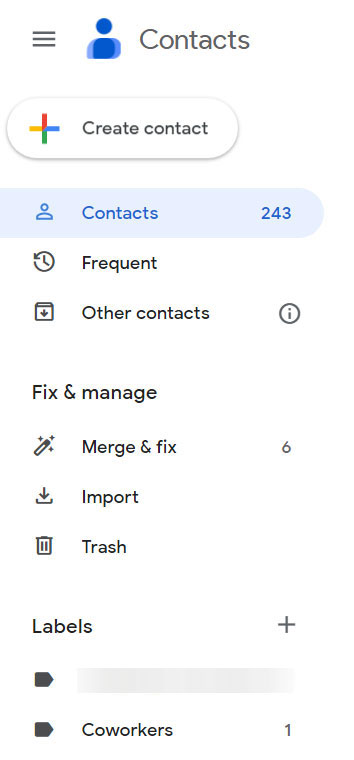 use google contacts merge and fix