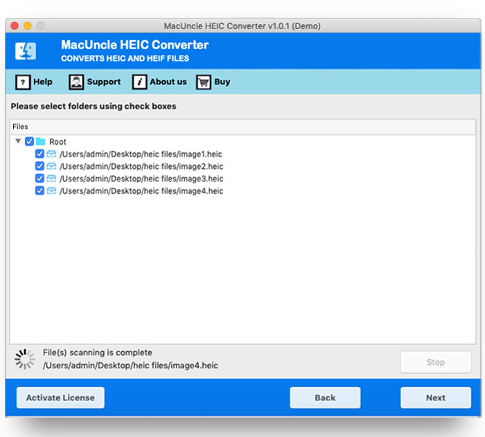Add HEIC files to Convert HEIC to BMP