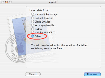 select other options from Import data