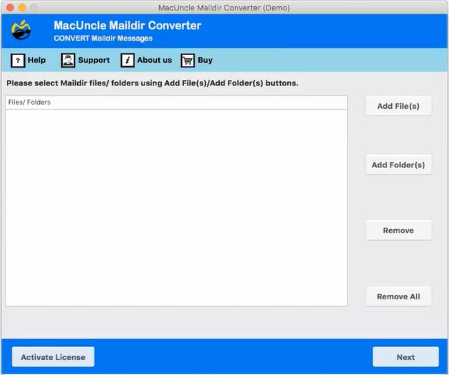 Start the MacUncle to Convert Maildir to EML