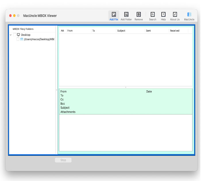 Select MBOX Files to open MBOX File on Mac