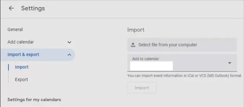 select import option