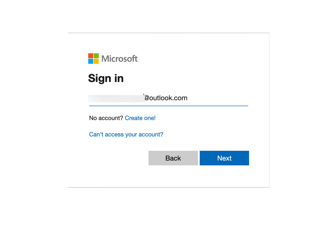 sign in to ms account