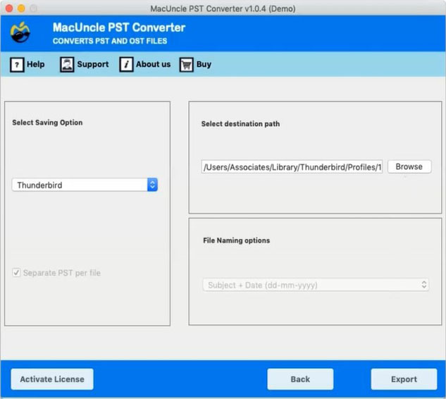 Select Thunderbird to Open PST files in Thunderbird