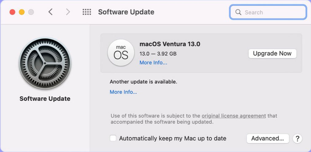 check macOS software updates